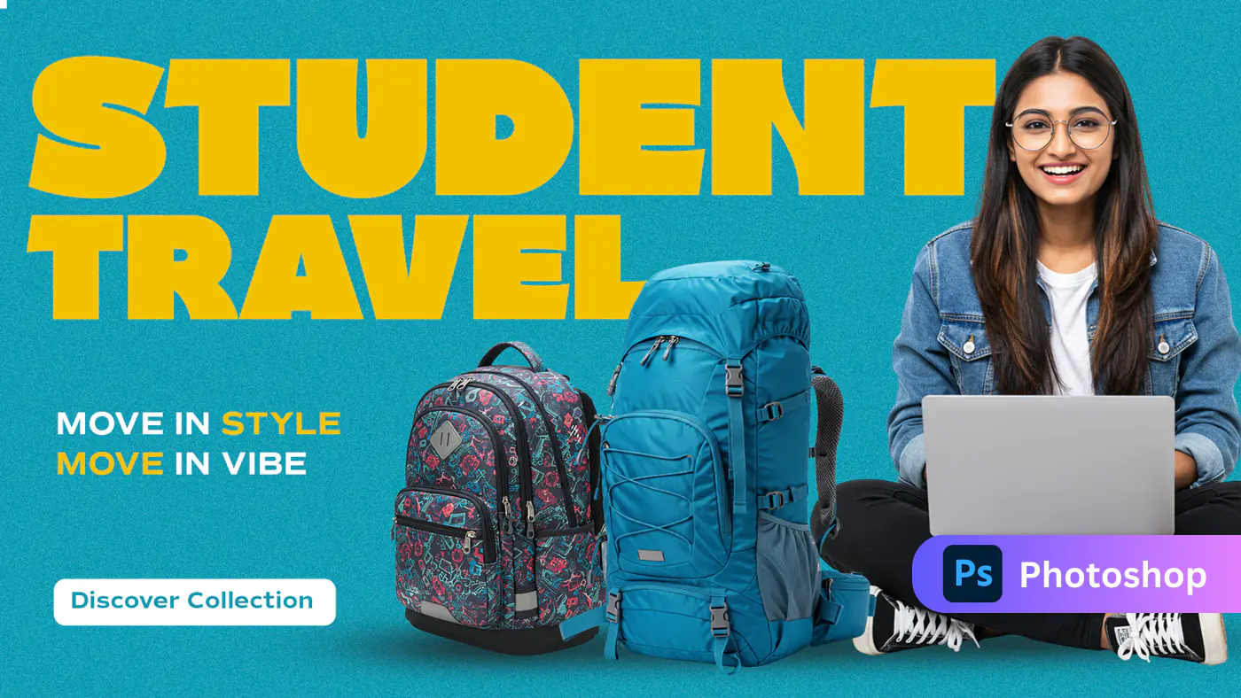 Student Travel Backpack Instagram Template