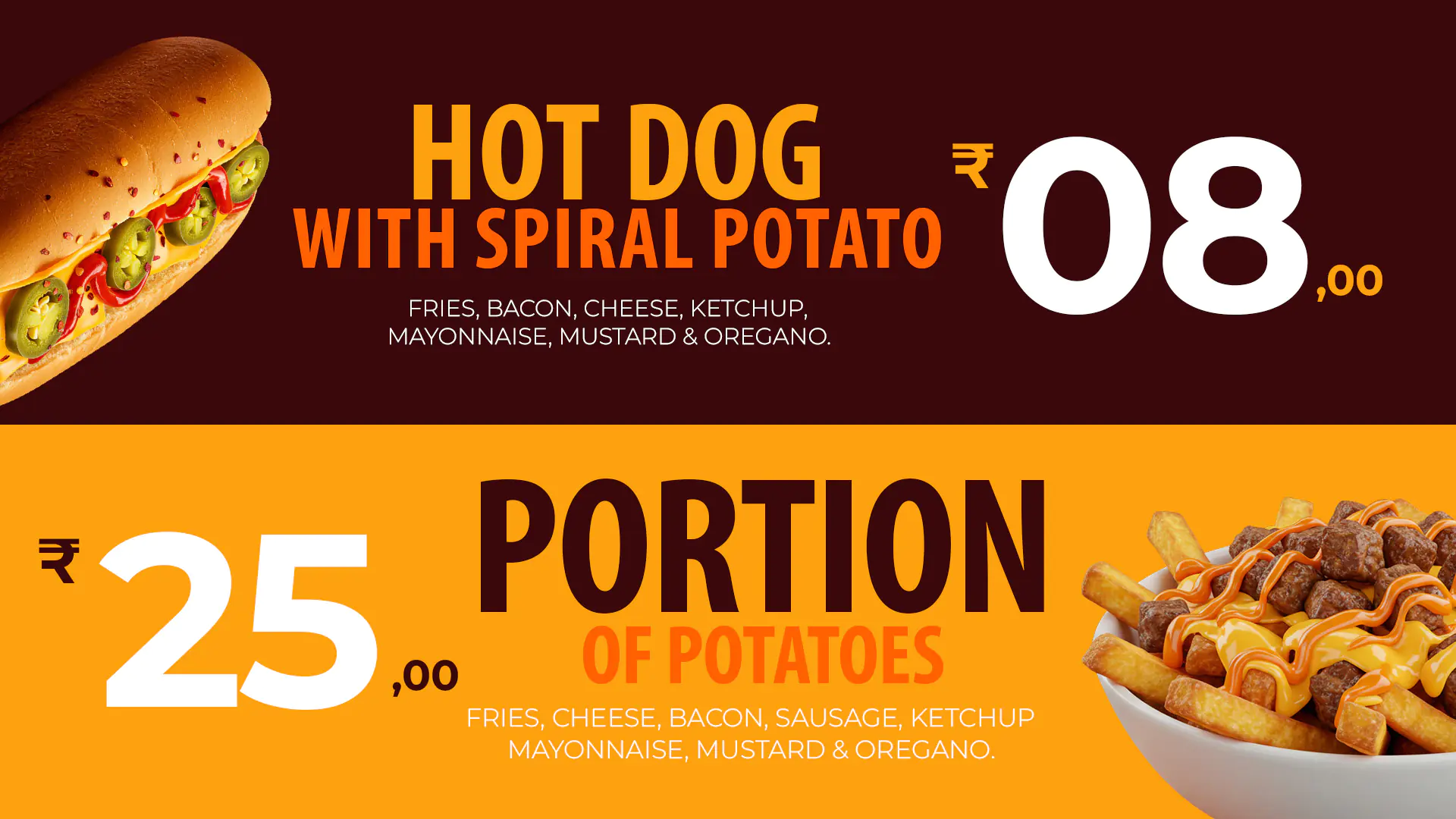 Fast Food Menu Board Template