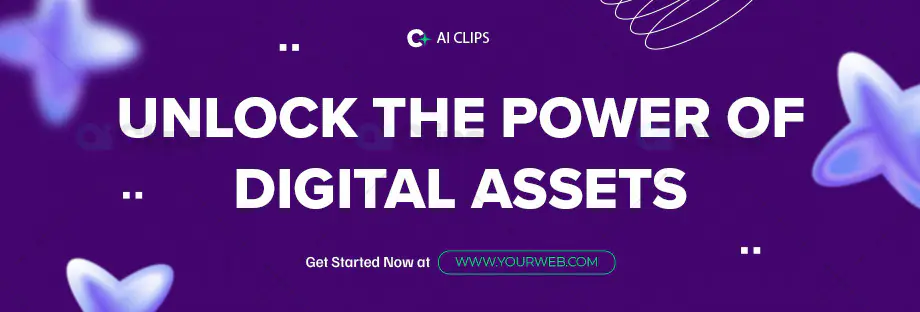 Digital Assets Promotional Banner PSD Template