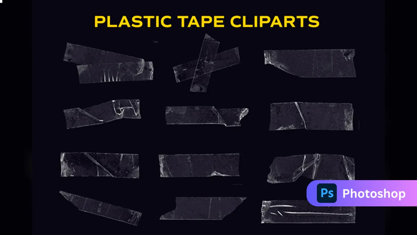 Transparent Plastic Tape Cliparts Collection