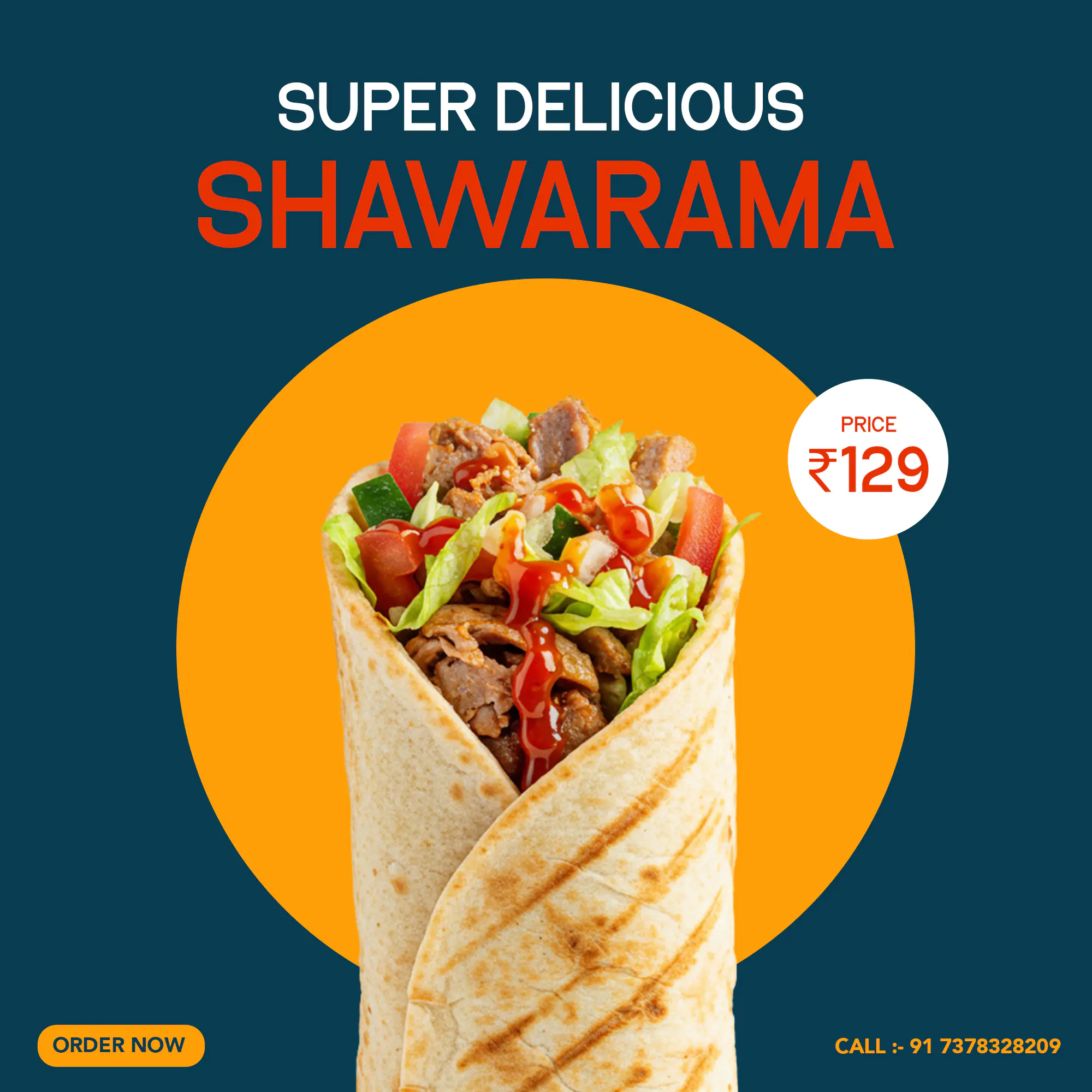 Shawarma Food Ad Template