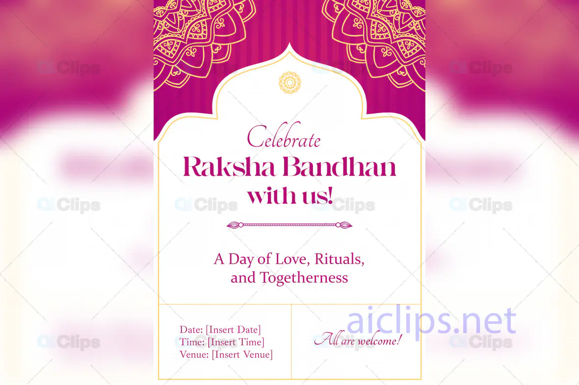 Raksha Bandhan Invitation PSD Template