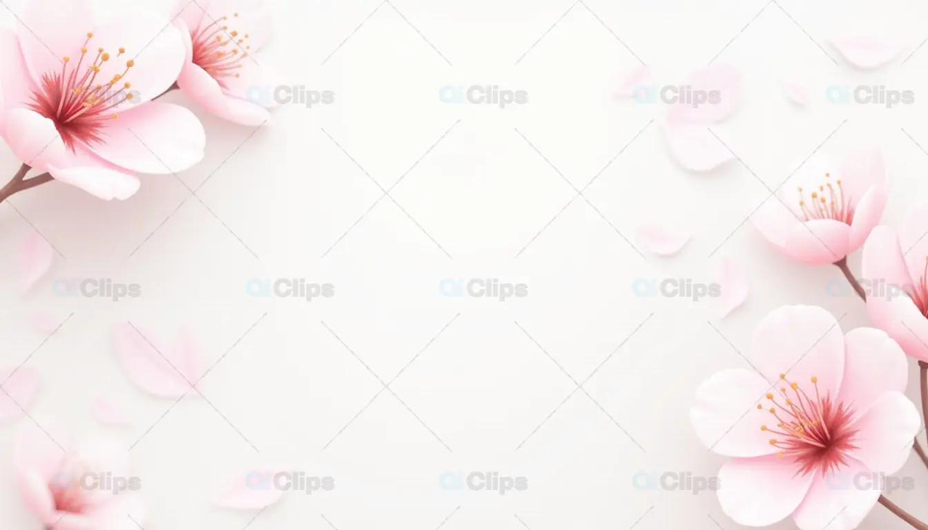 Elegant Cherry Blossom Floral Background