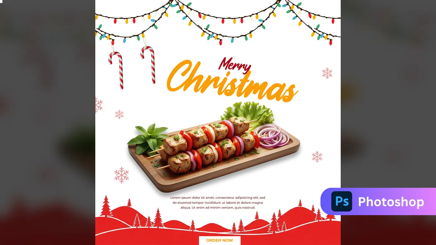 Christmas Food Promotion Social Media Template