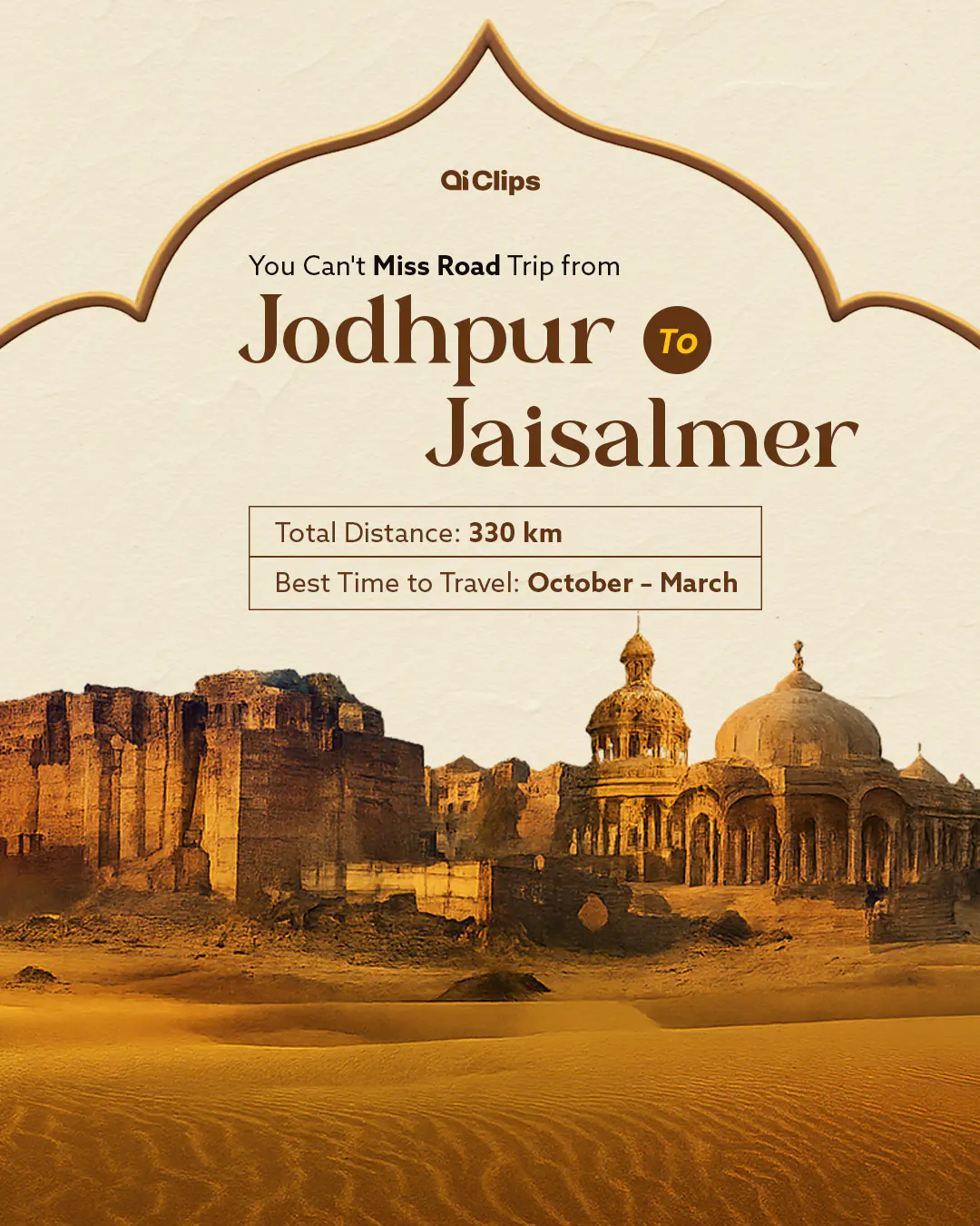 Enhanced Rajasthan Road Trip Poster Template