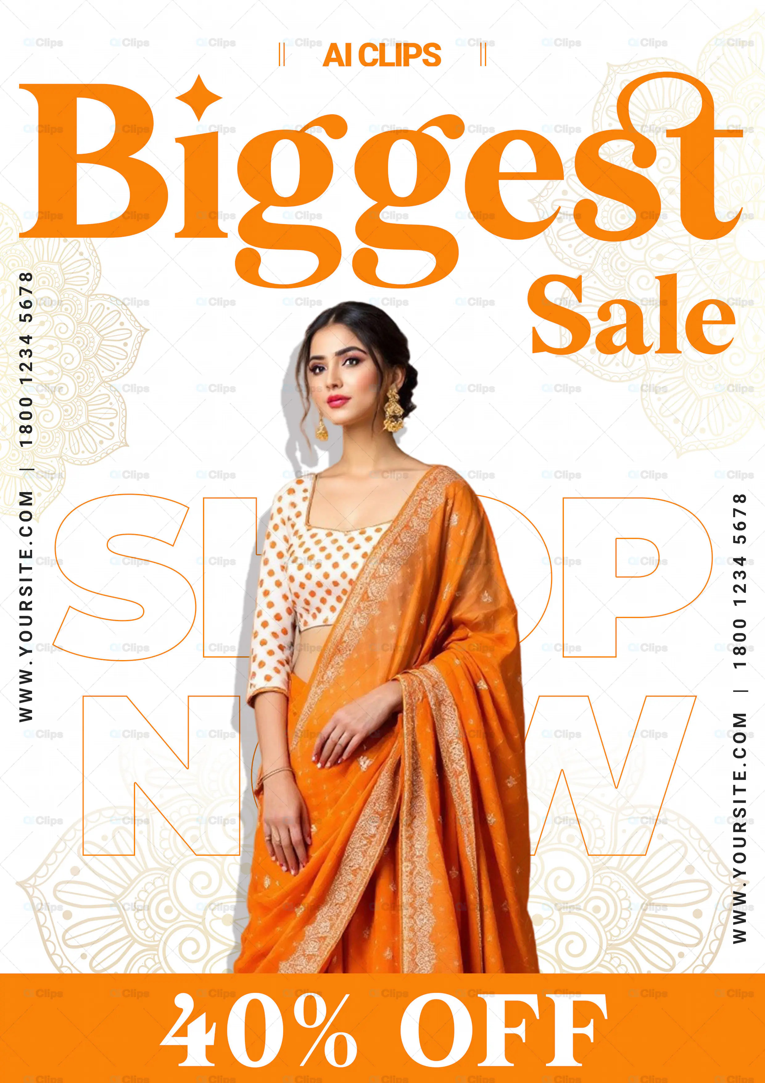 Ethnic Wear Biggest Sale PSD Template