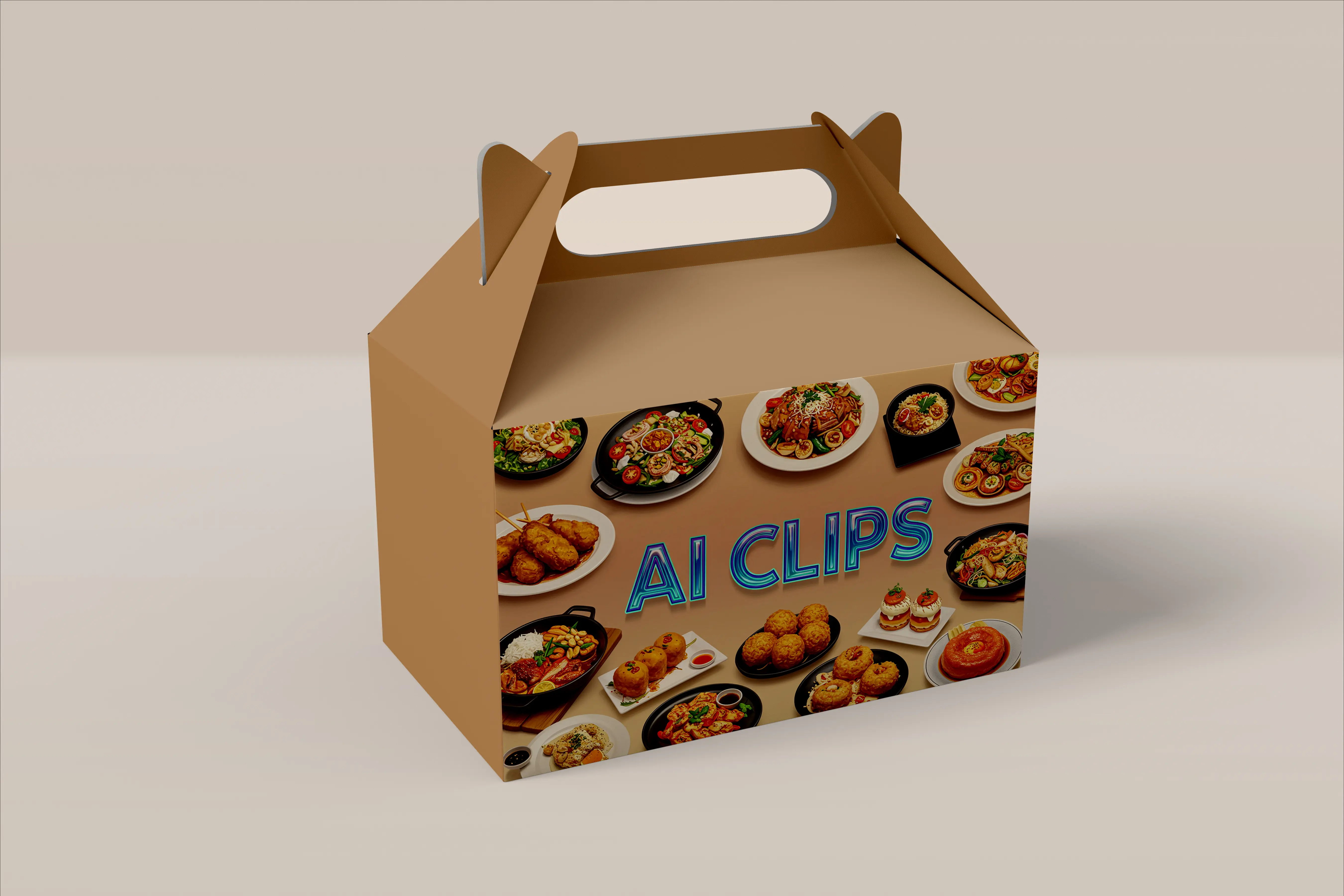 Indian Food Packaging Box Mockup