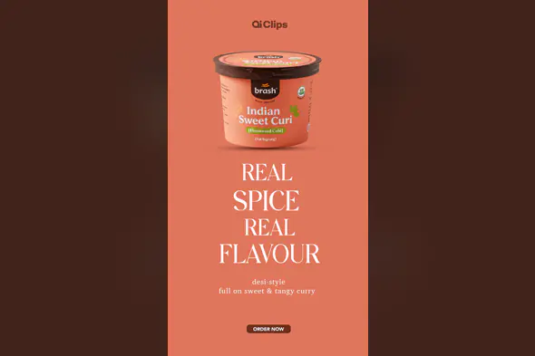 Enhanced Indian Sweet Curry Product Ad Template