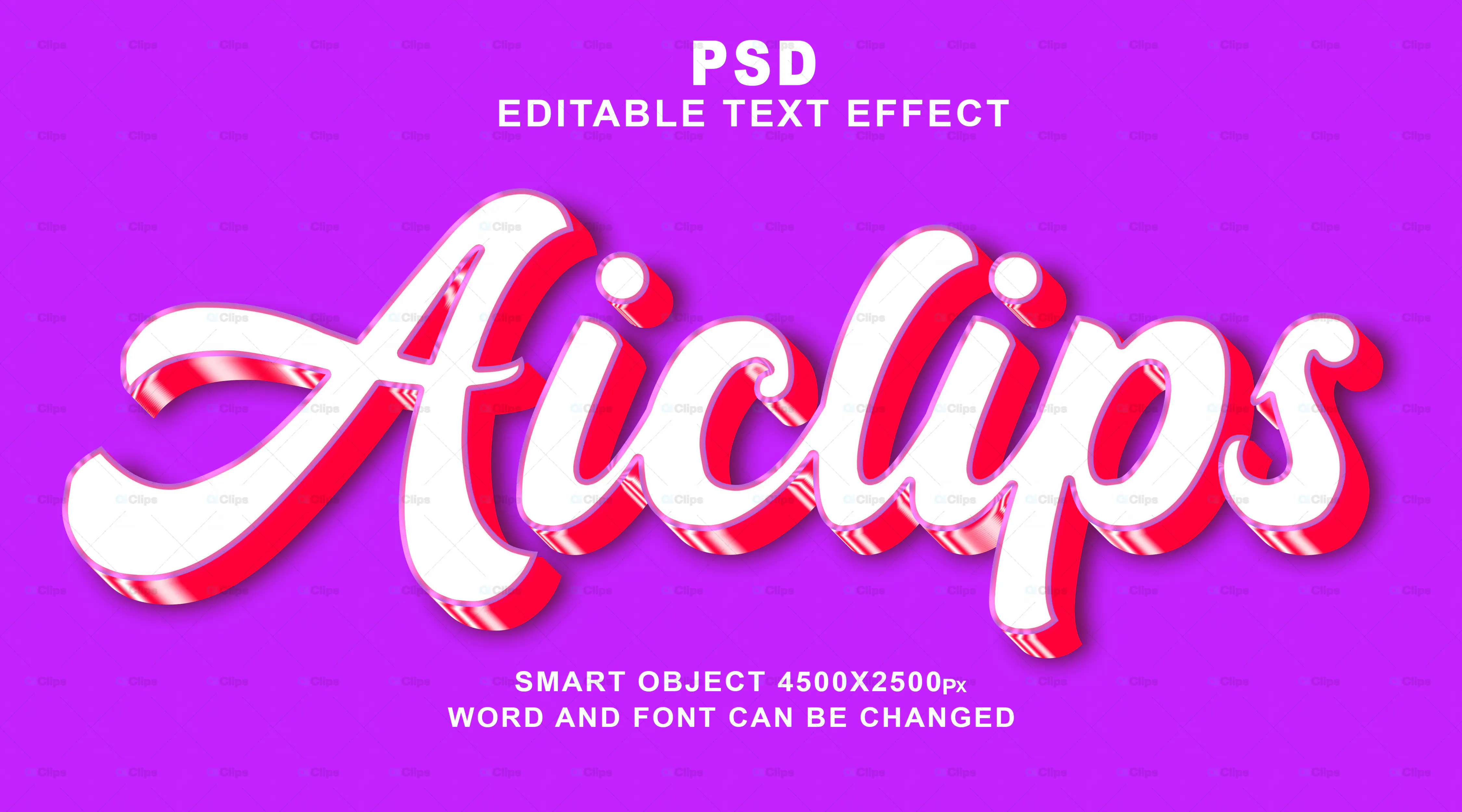Candy Stripe Text Effect PSD