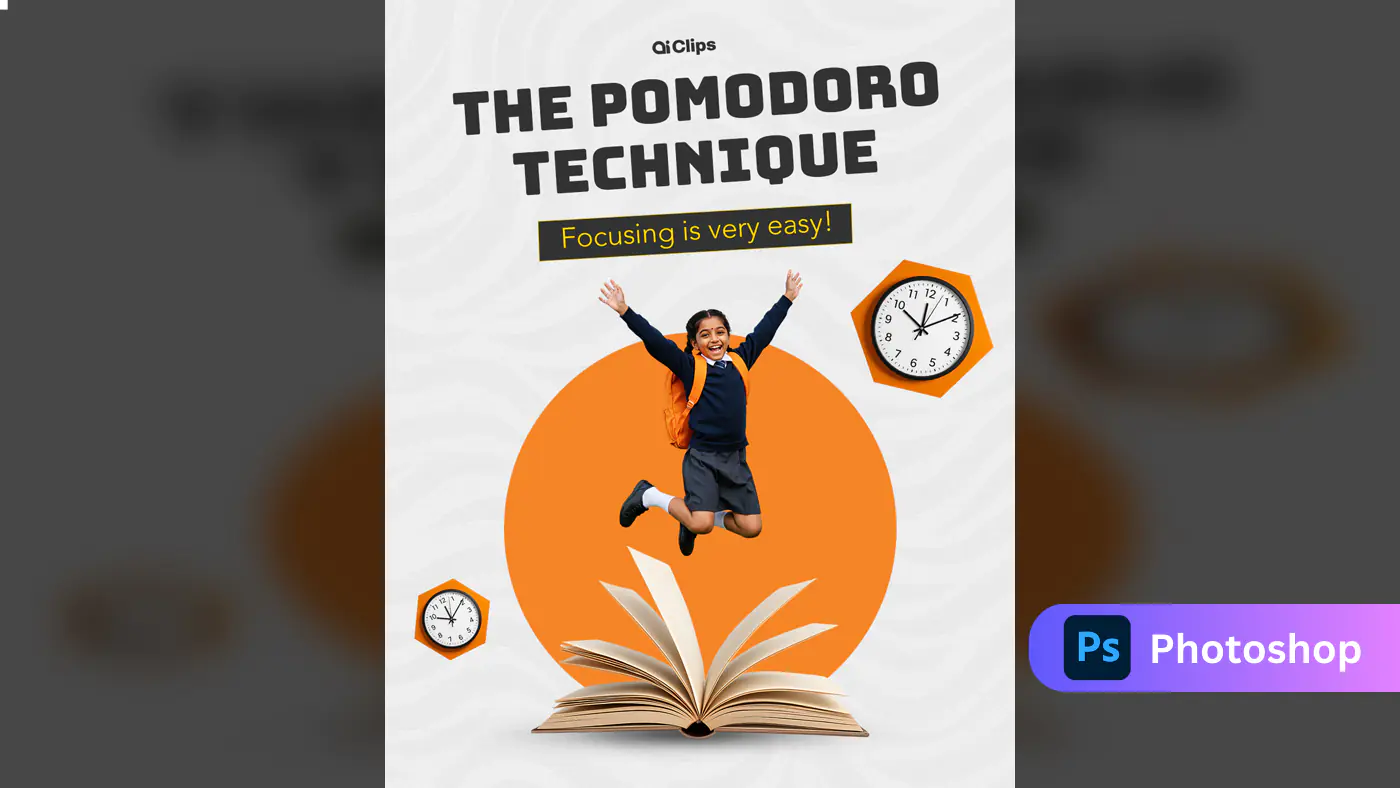 Pomodoro Technique Productivity Poster