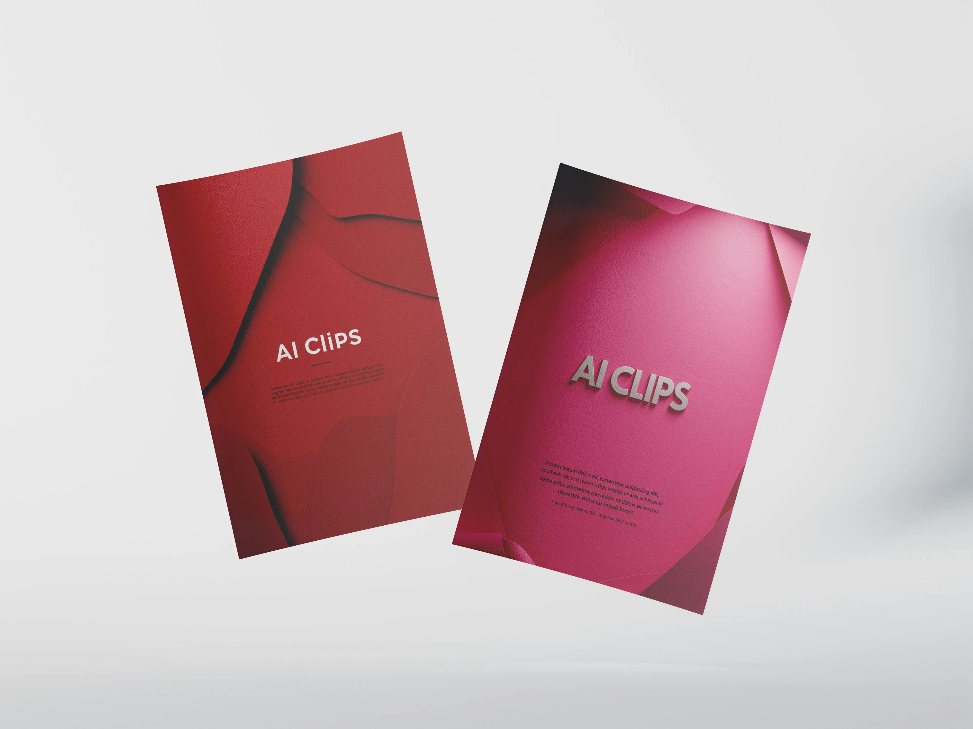 Red & Pink Minimal Poster Mockup