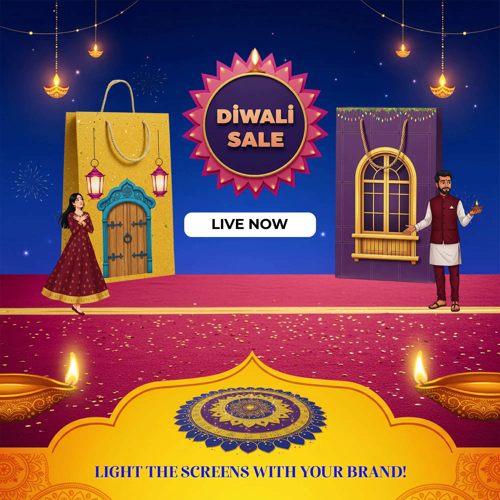 Diwali Sale E-commerce Banner Template