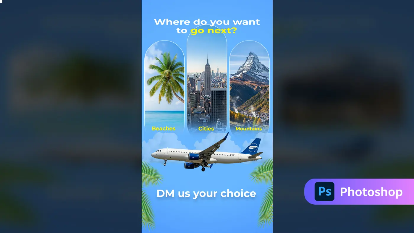 Interactive Travel Destination Poll Template