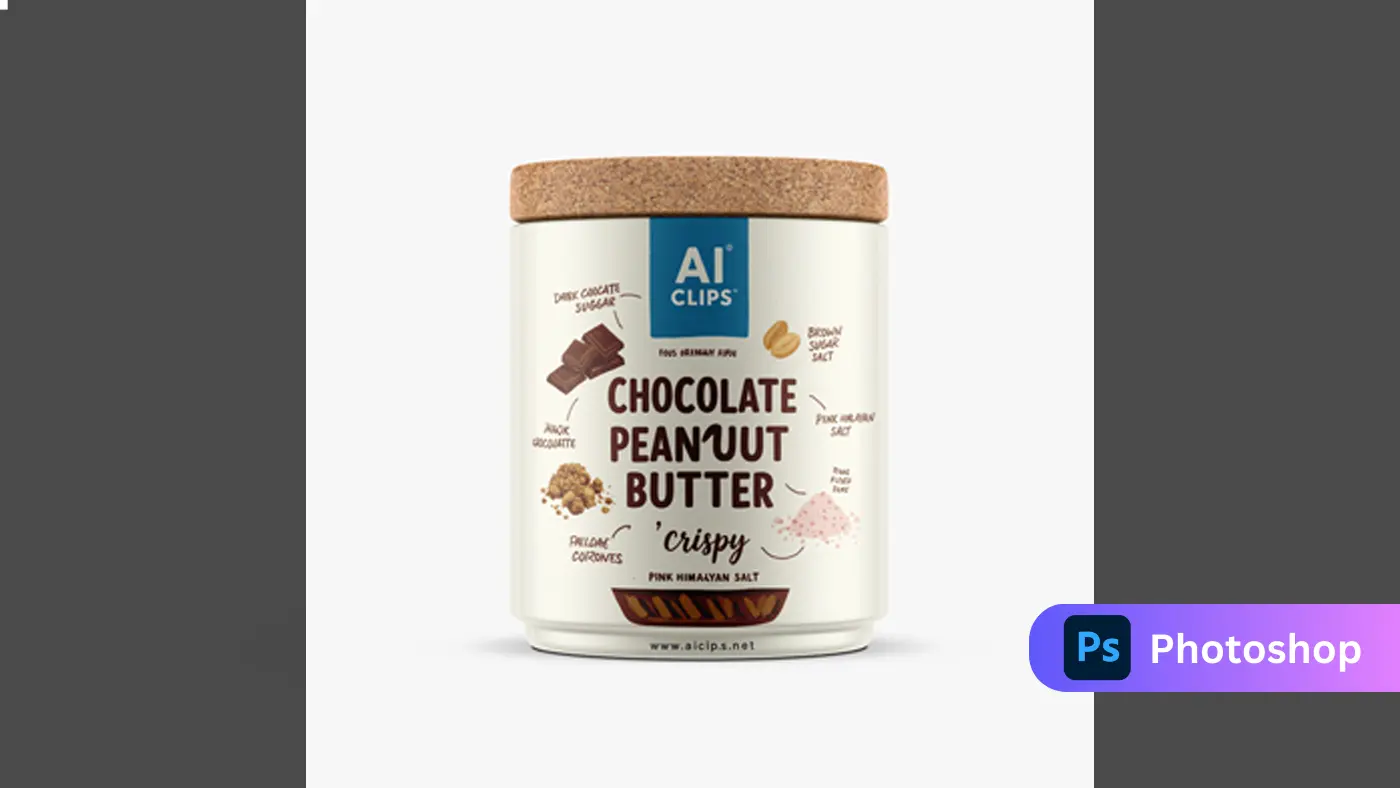 Chocolate Peanut Butter Jar Mockup