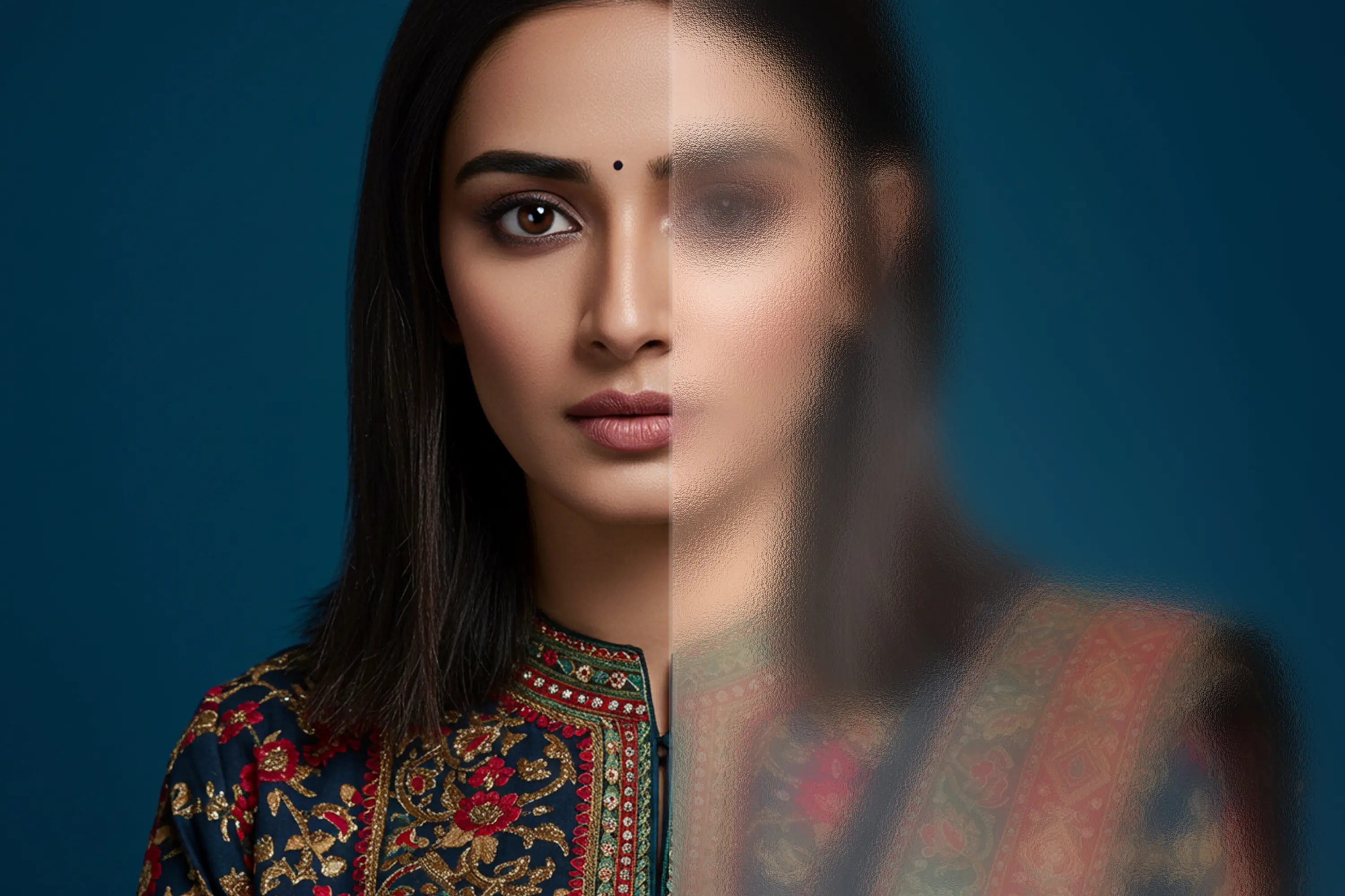Split Glass Distortion Effect  Template