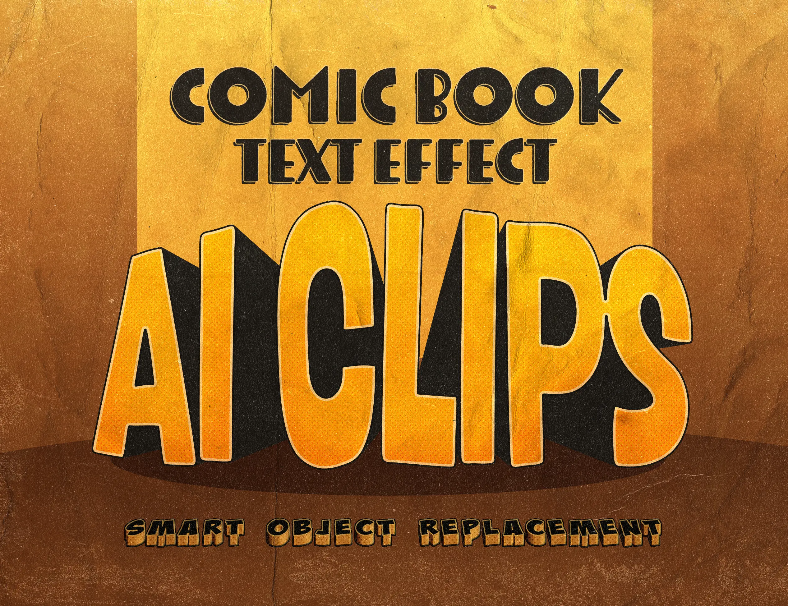 Vintage Comic Book Text Effect Retro Typography