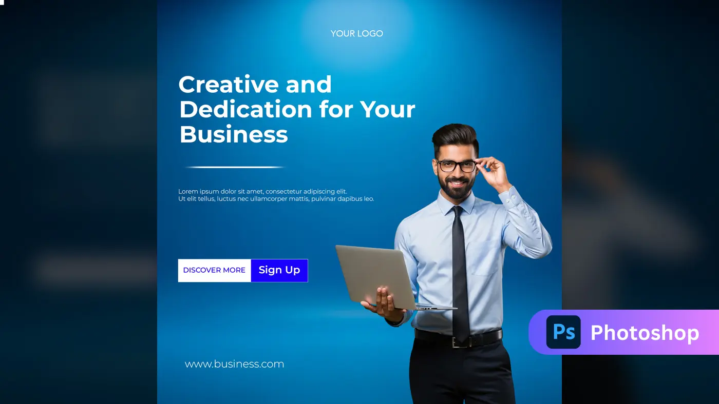 Professional Business Solutions Ad Template