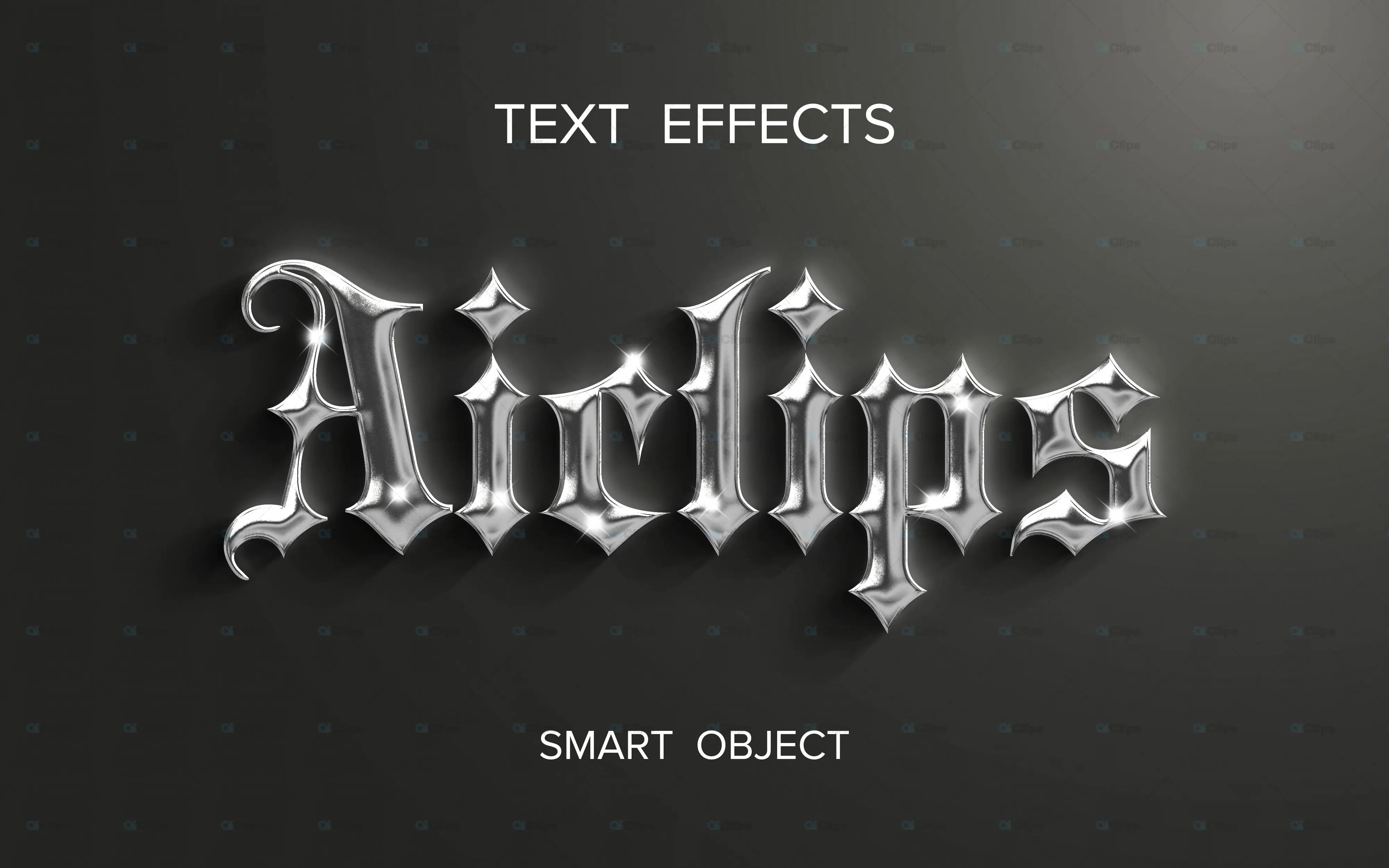 Gothic Metallic Text Effect PSD