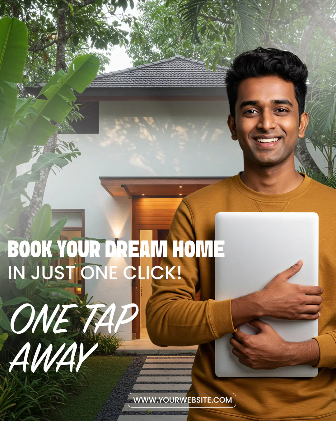 One-Click Dream Home Booking Ad