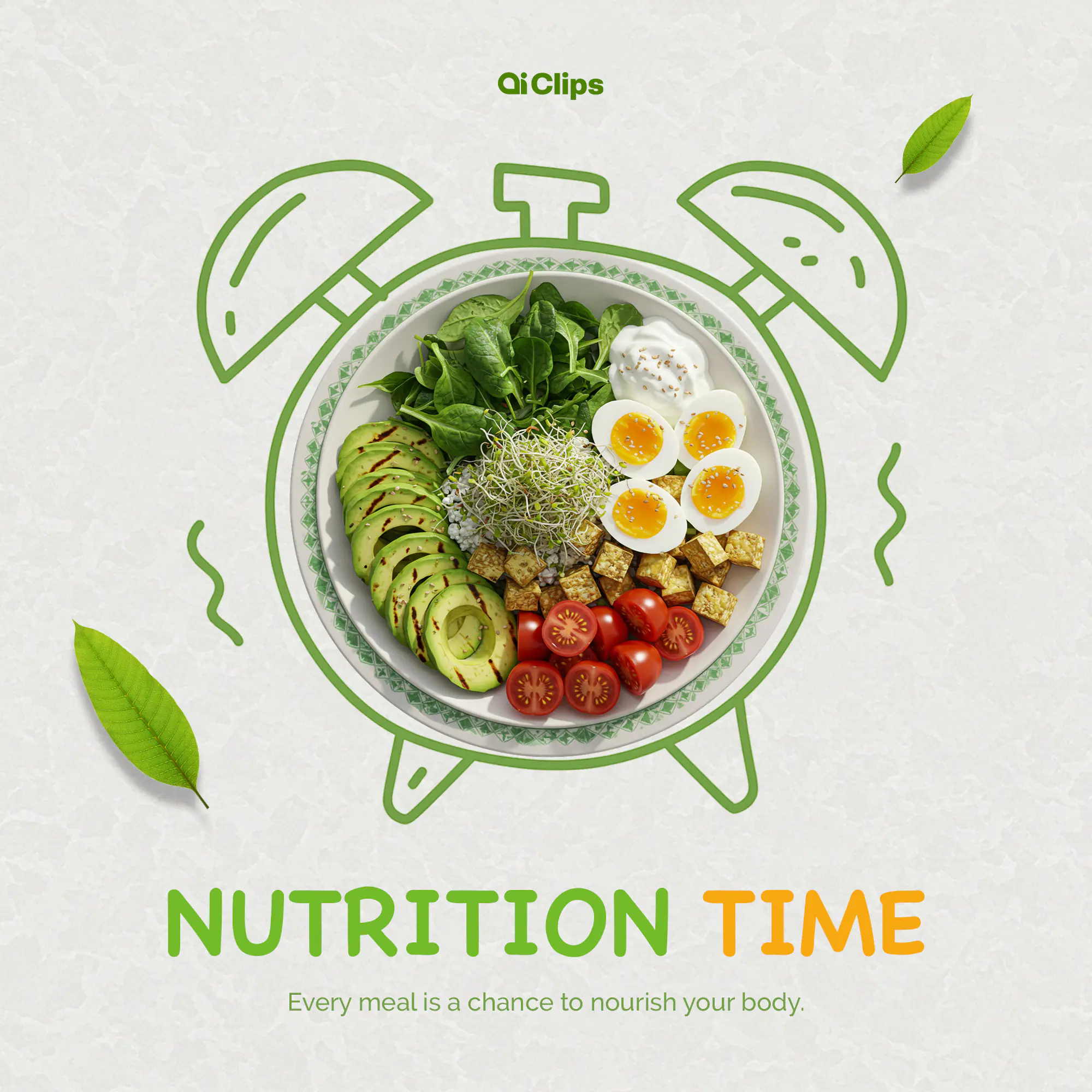 Healthy Eating Clock Template