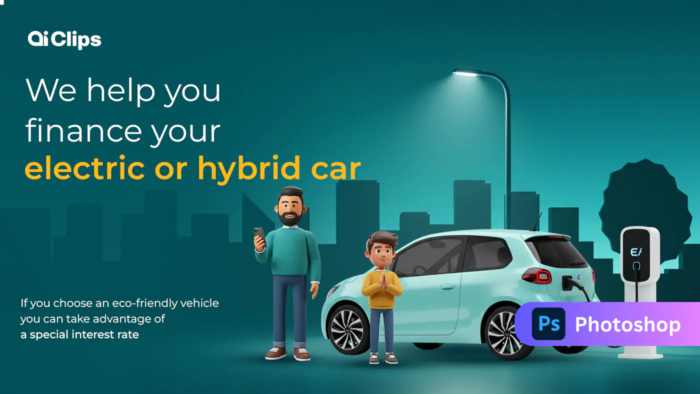 Enhanced Electric Car Financing Promo Template