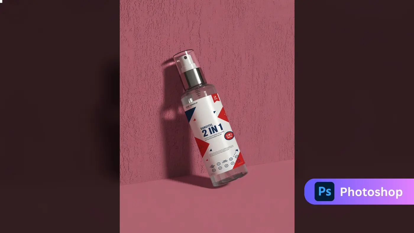 Versatile 2-in-1 Cosmetic Bottle Mockup