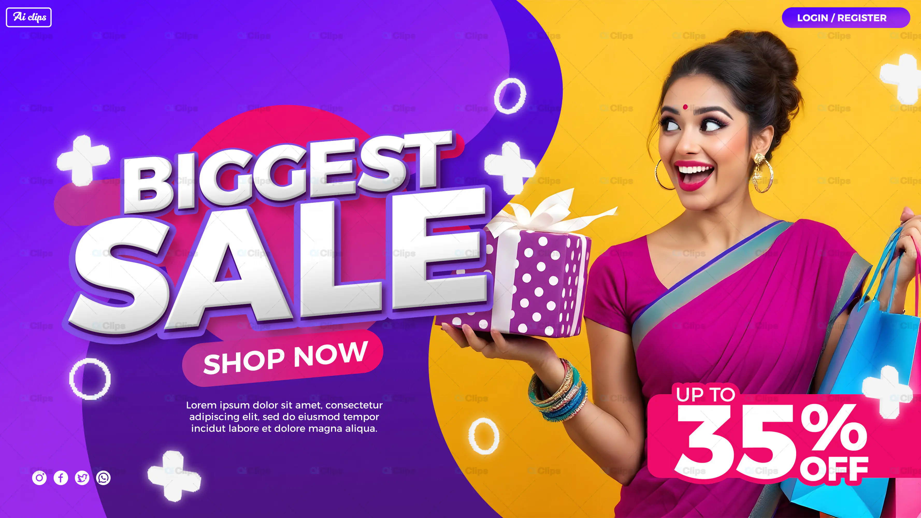 Biggest Sale Promotional PSD Template