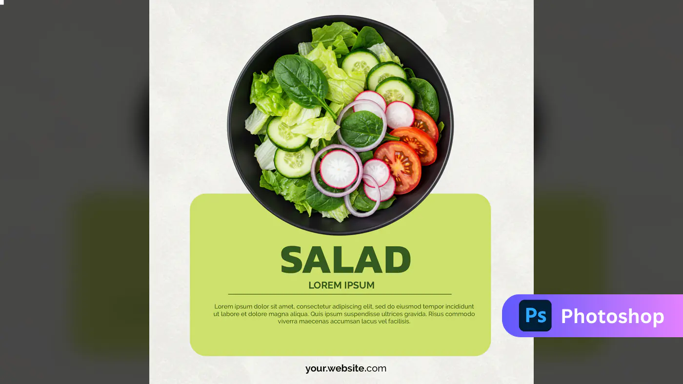 Fresh Salad Bowl Social Media Template
