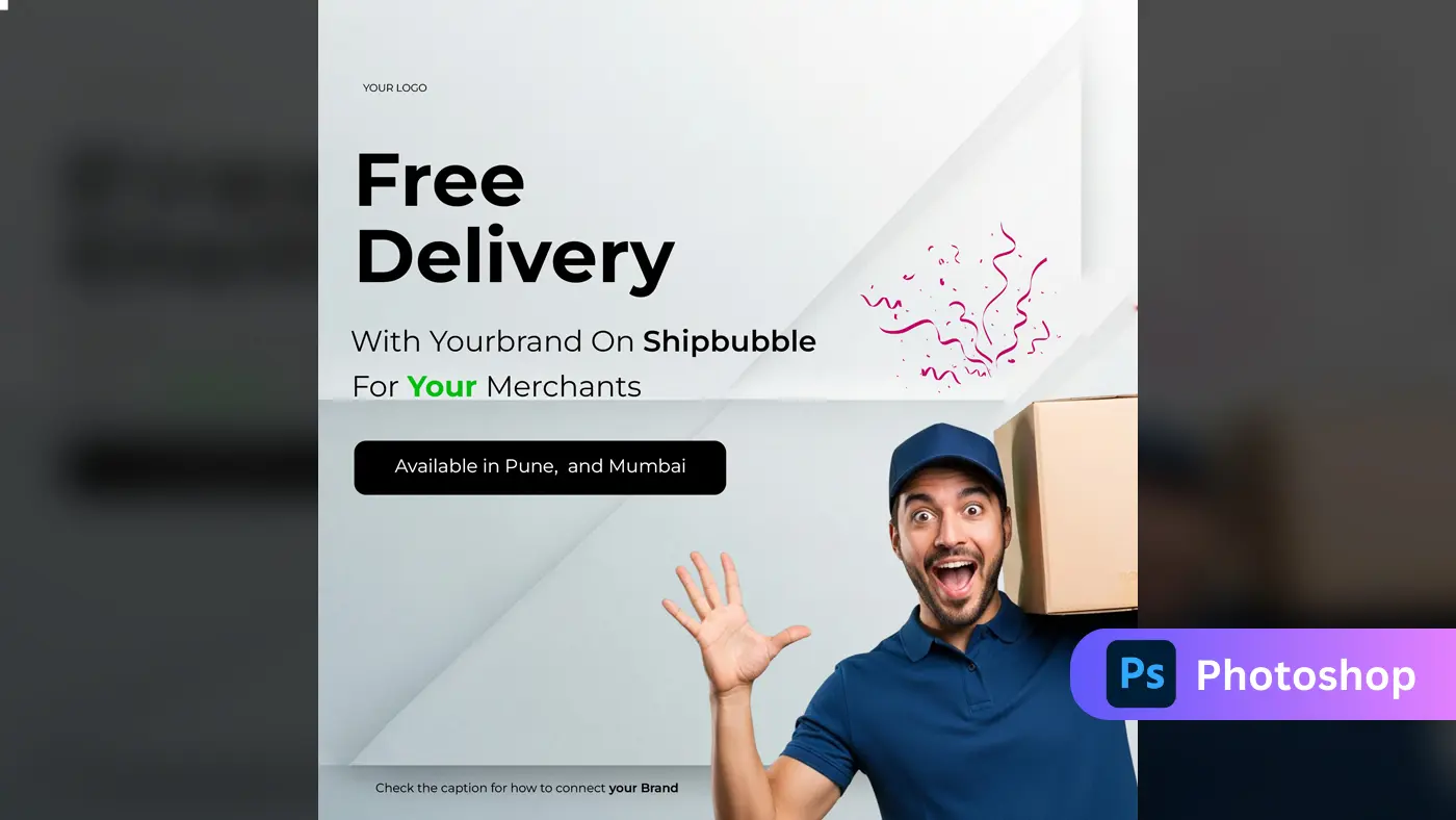 Courier Delivery Ad Template
