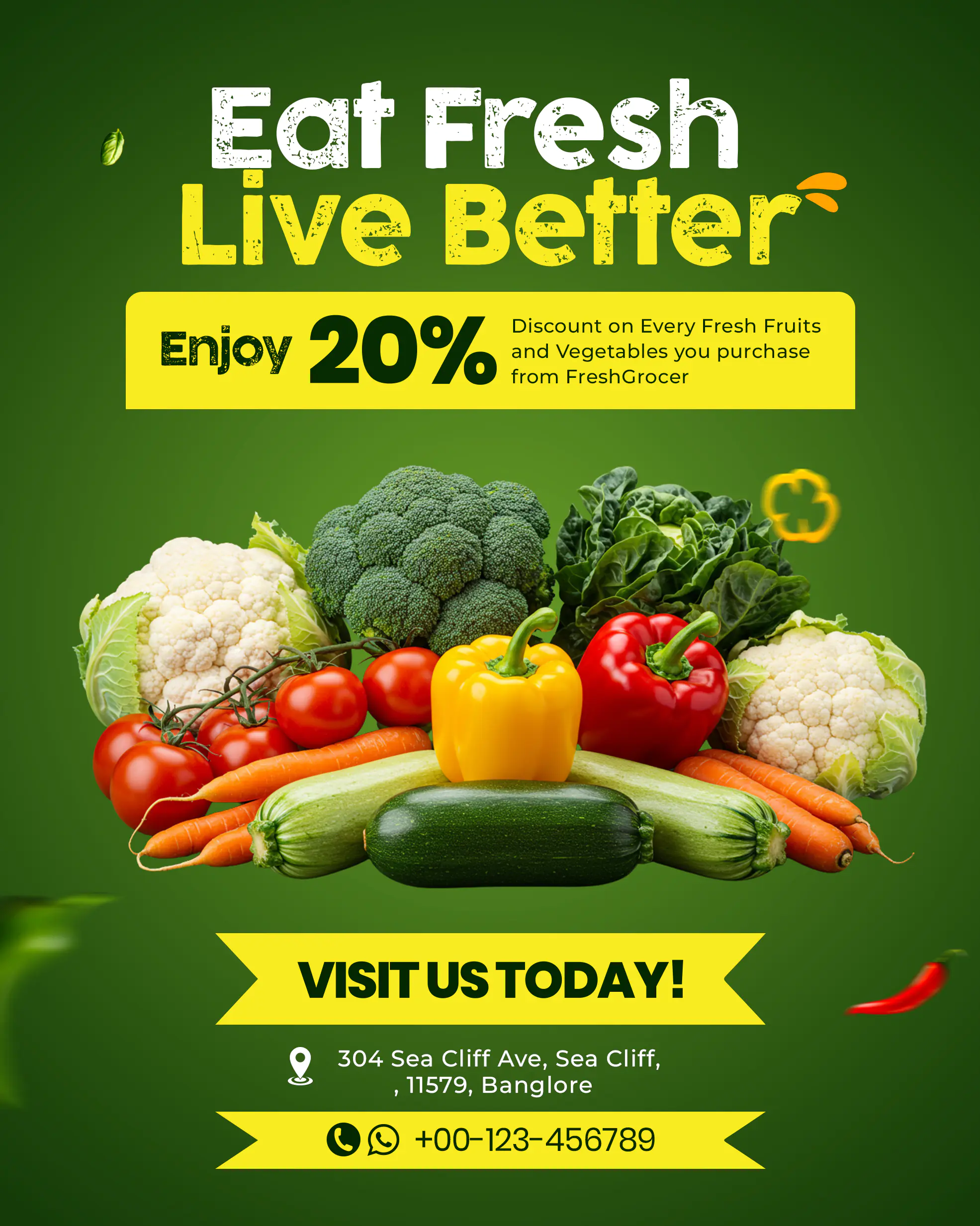Fresh Produce Discount Flyer Template