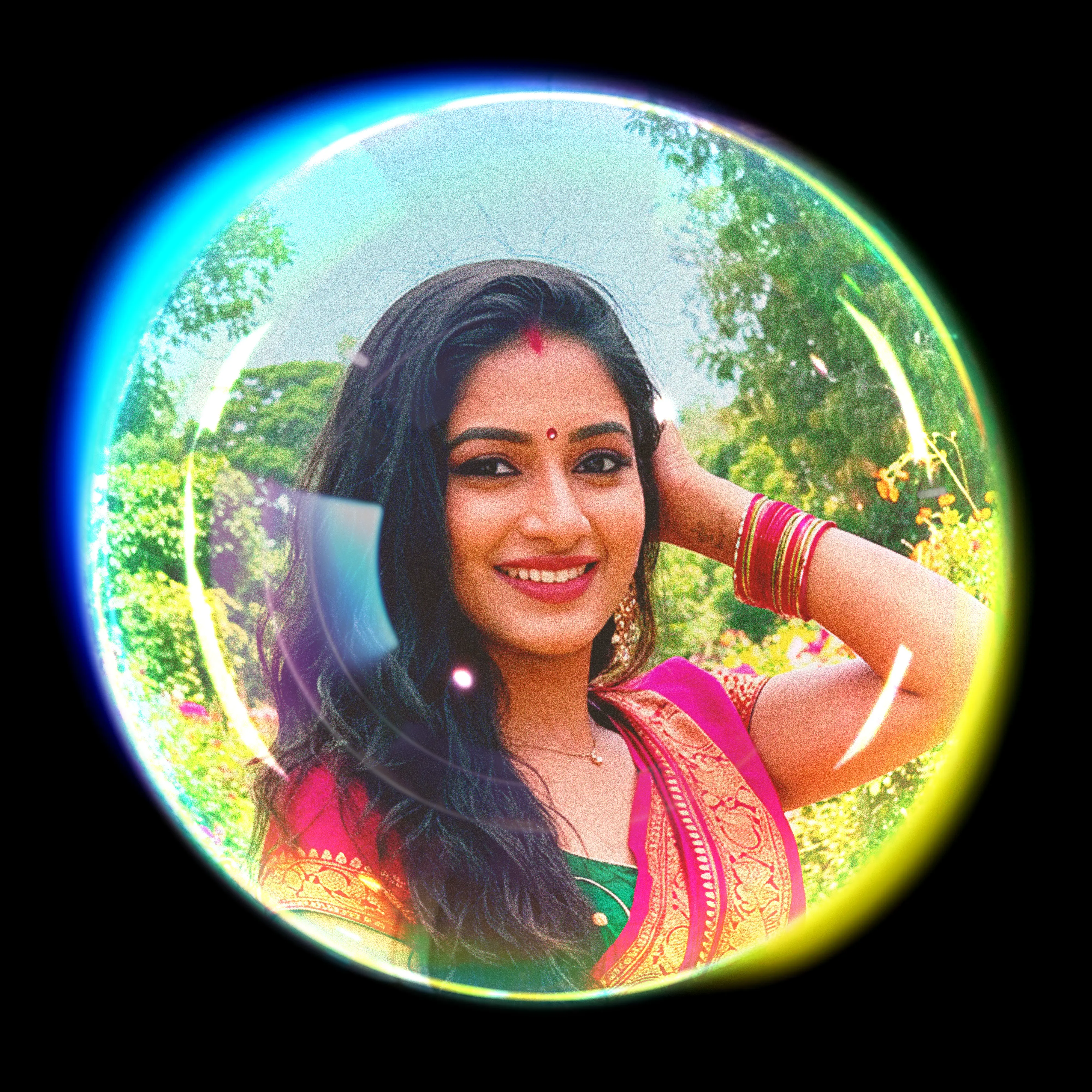 Bubble Glow Frame Photo Effect