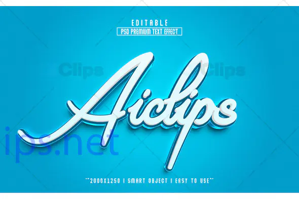 Elegant Script Text Effect PSD