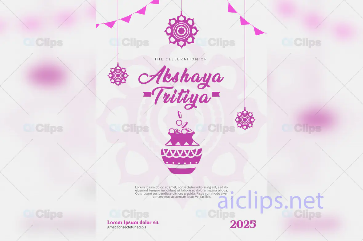 Akshaya Tritiya Celebration Poster PSD Template