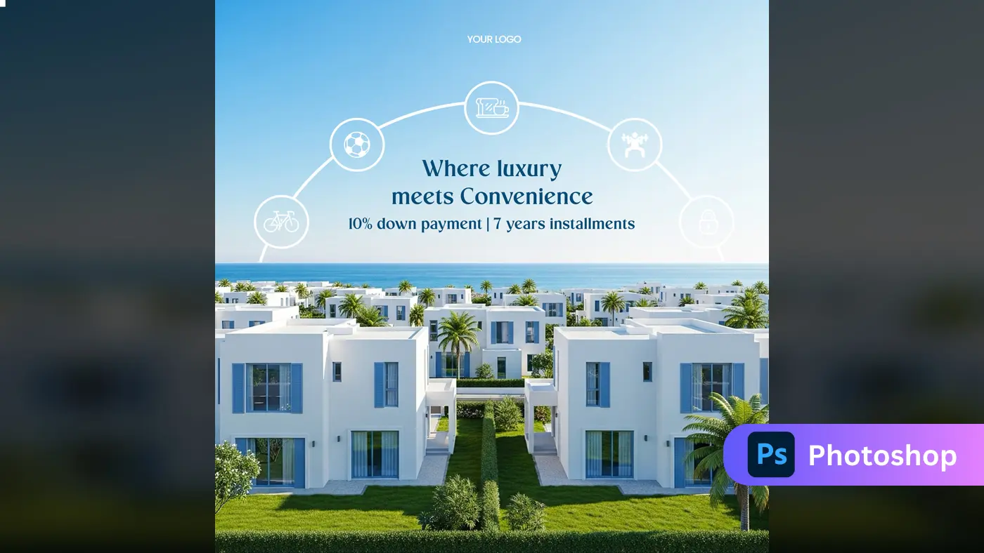 Beachfront Villa Community Marketing Template