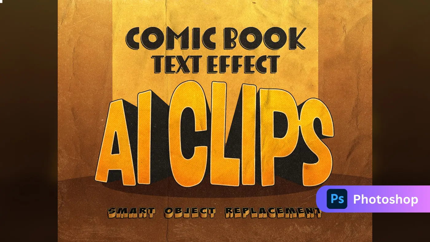 Vintage Comic Book Text Effect Retro Typography