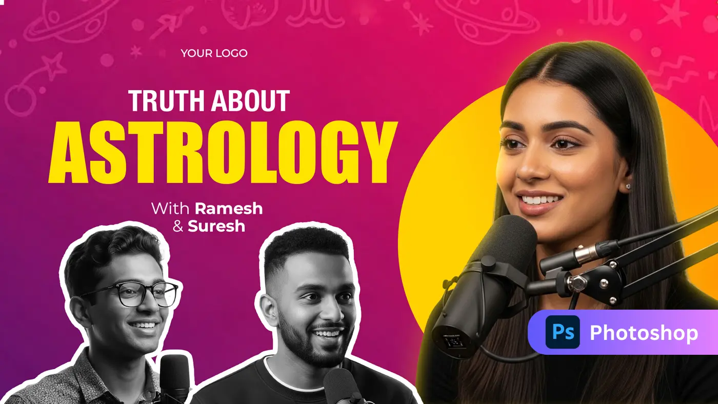 Vibrant Podcast & Webinar Ad Template