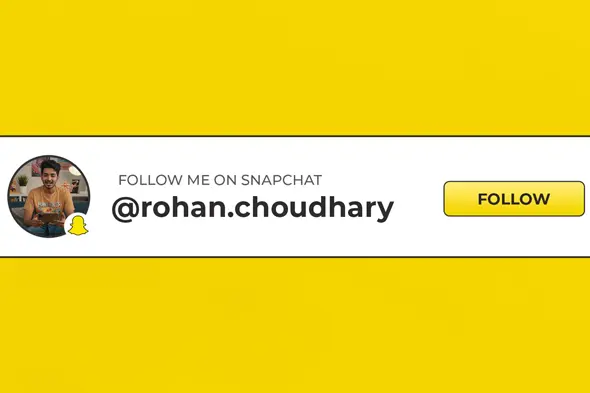 Snapchat Follow Template  Yellow Theme Social Banner