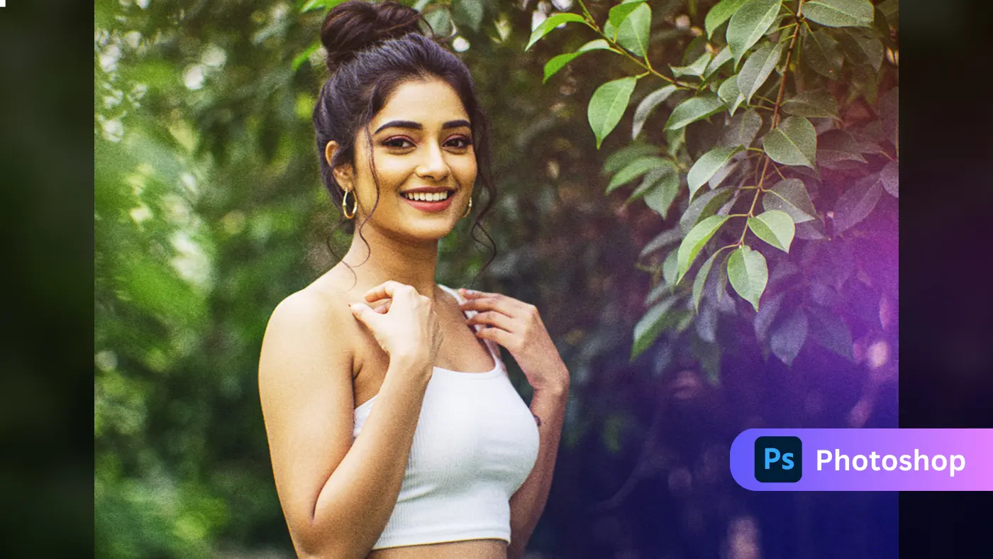 Outdoor Portrait Woman – Film Glow Effect