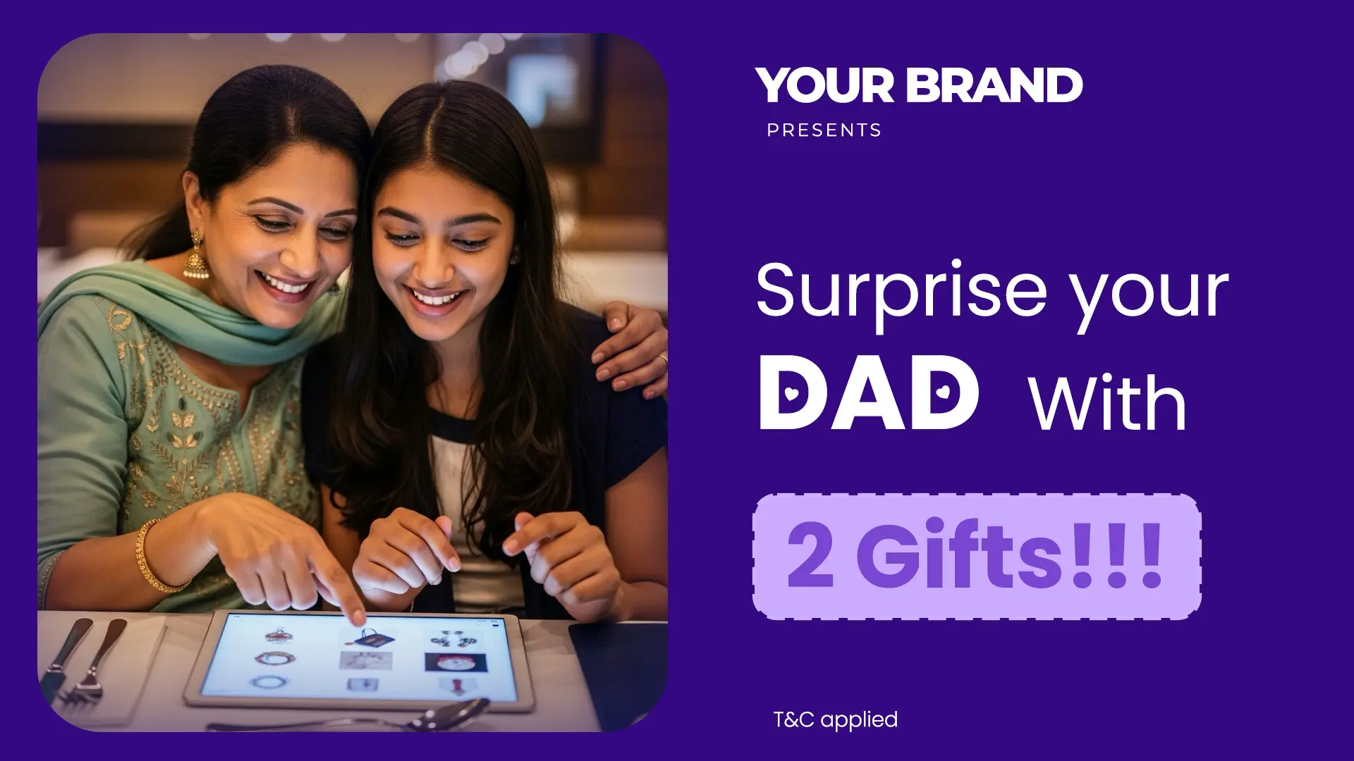 Father's Day Gift Shopping Banner Template