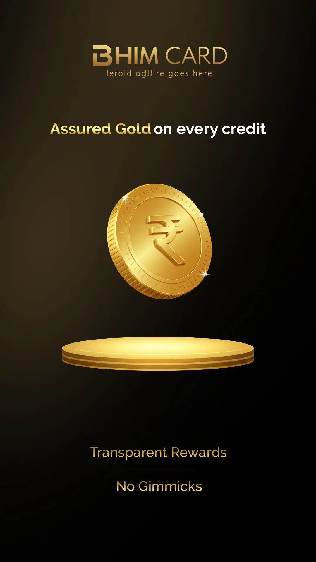 BHIM Card Gold Rewards Banner Template