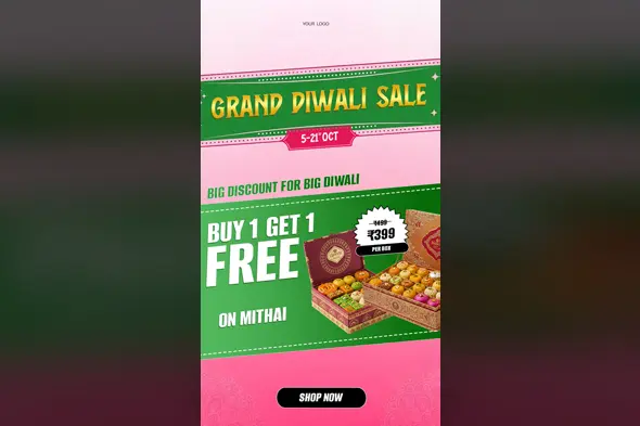 Festive Diwali Sweets Sale Banner Template