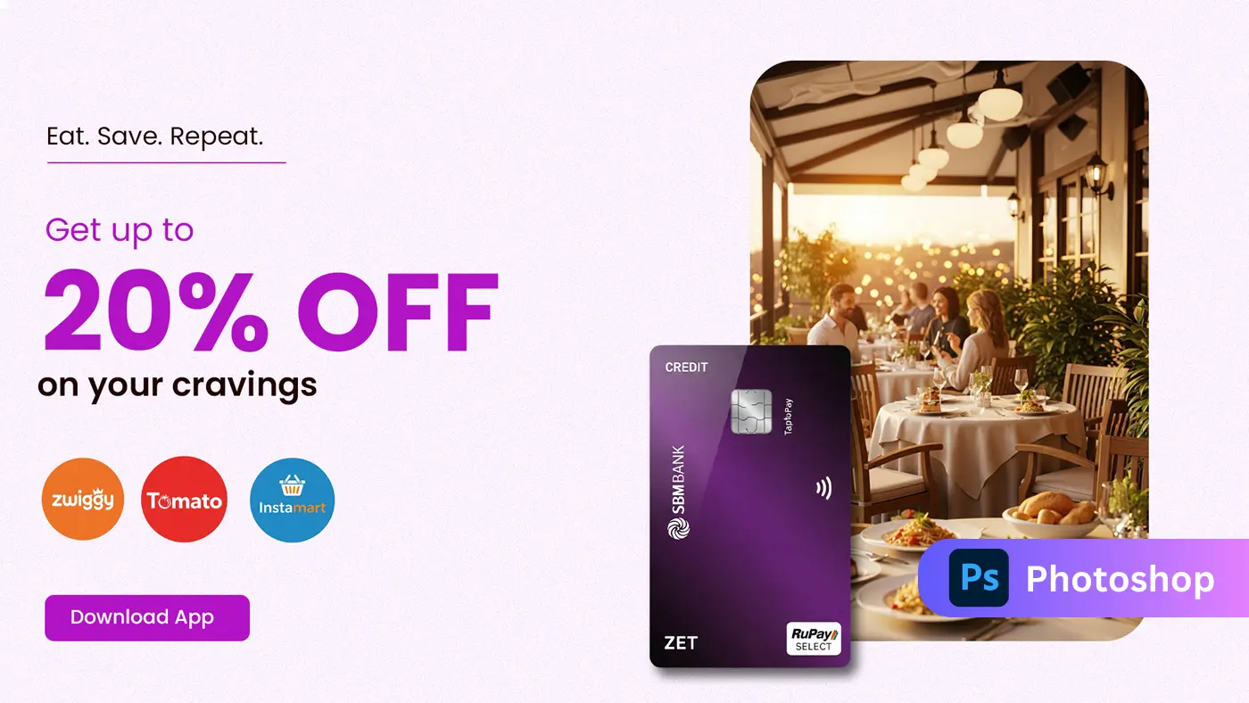 Fintech Dining Discount Ad Template
