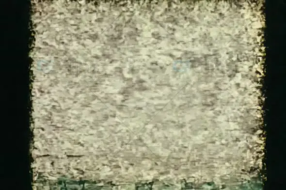 Vintage Static TV Screen with Grainy Distorted Visuals