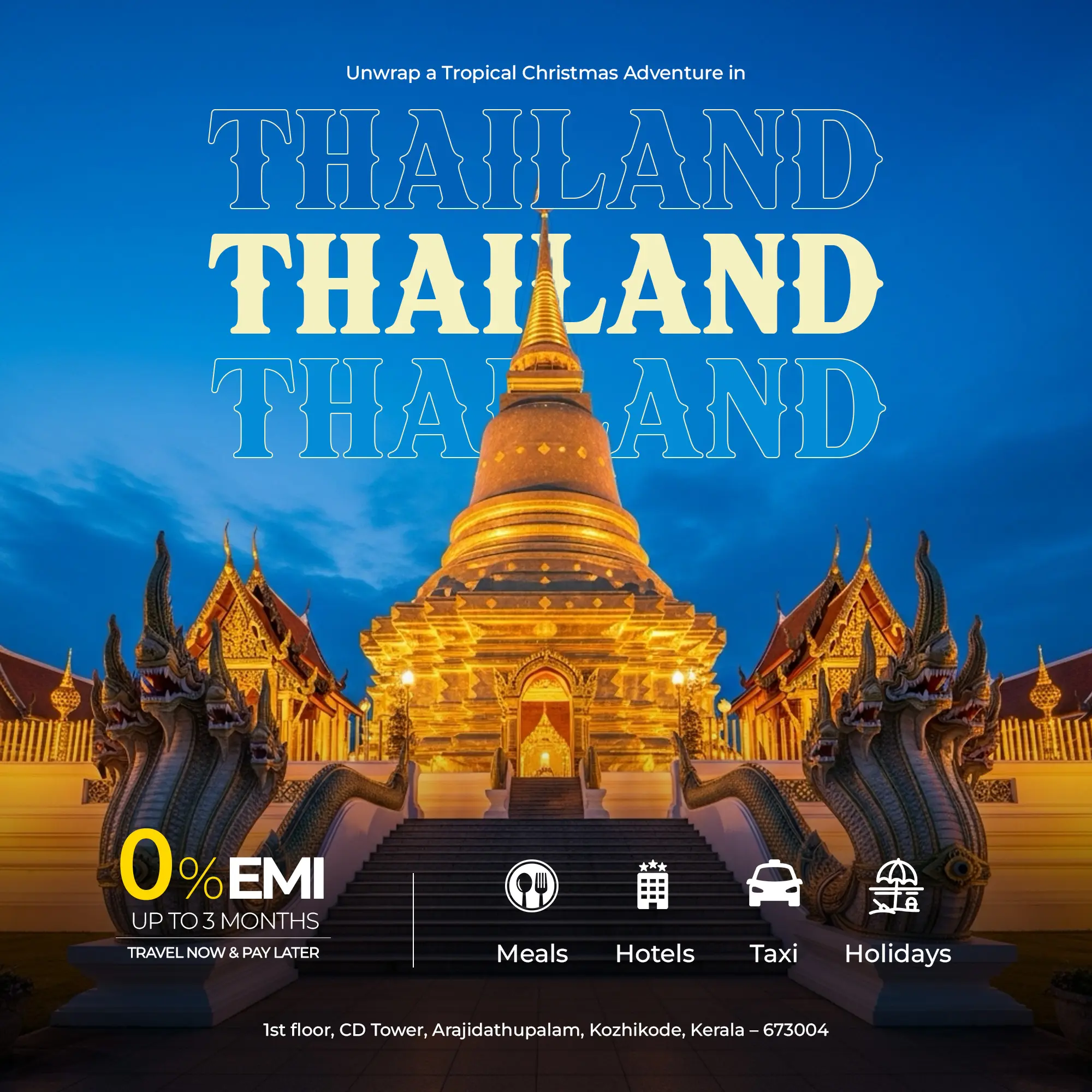Thailand Festive Holiday Tour Ad Template