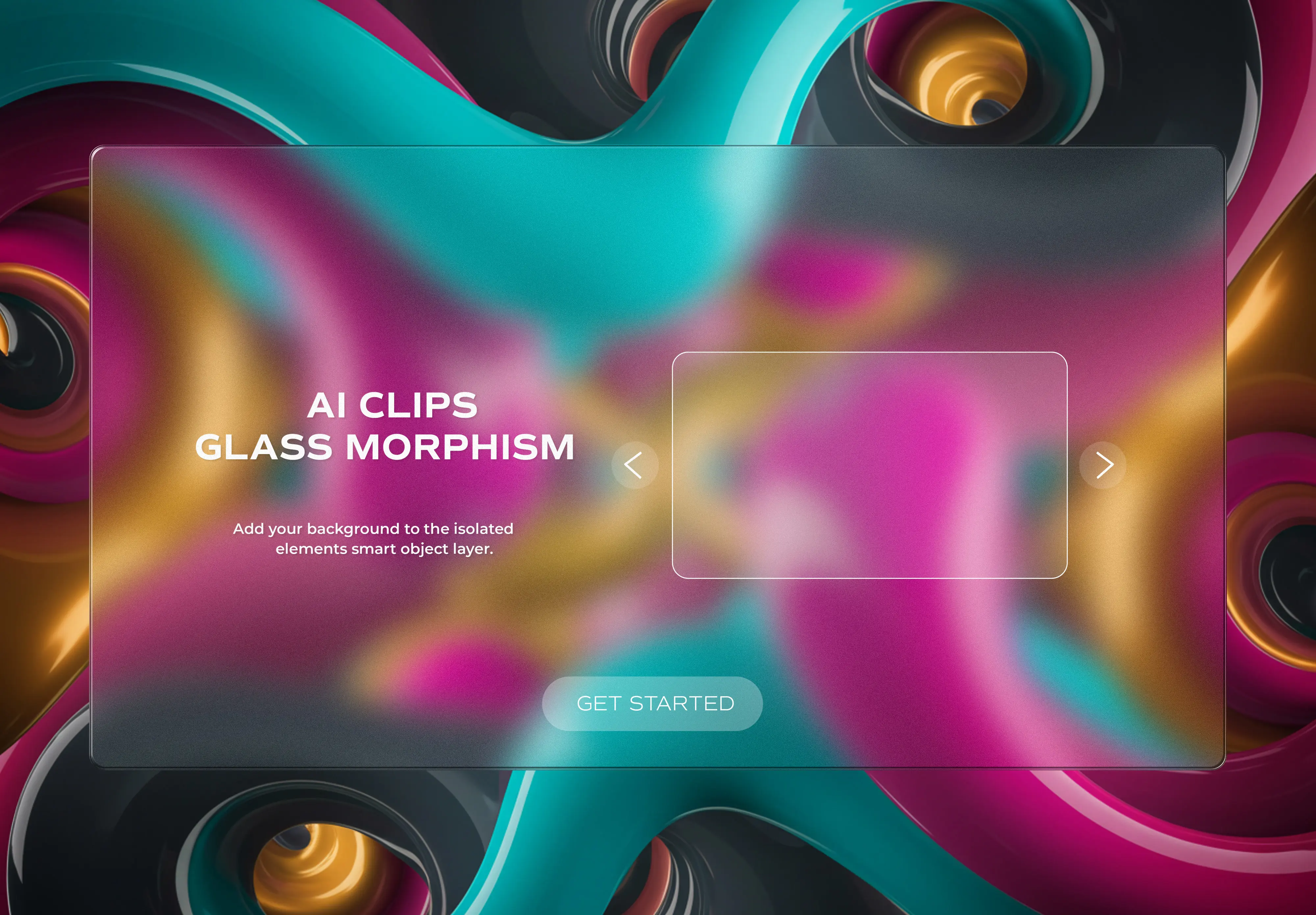 Glass Morphism Interface UI Mockup