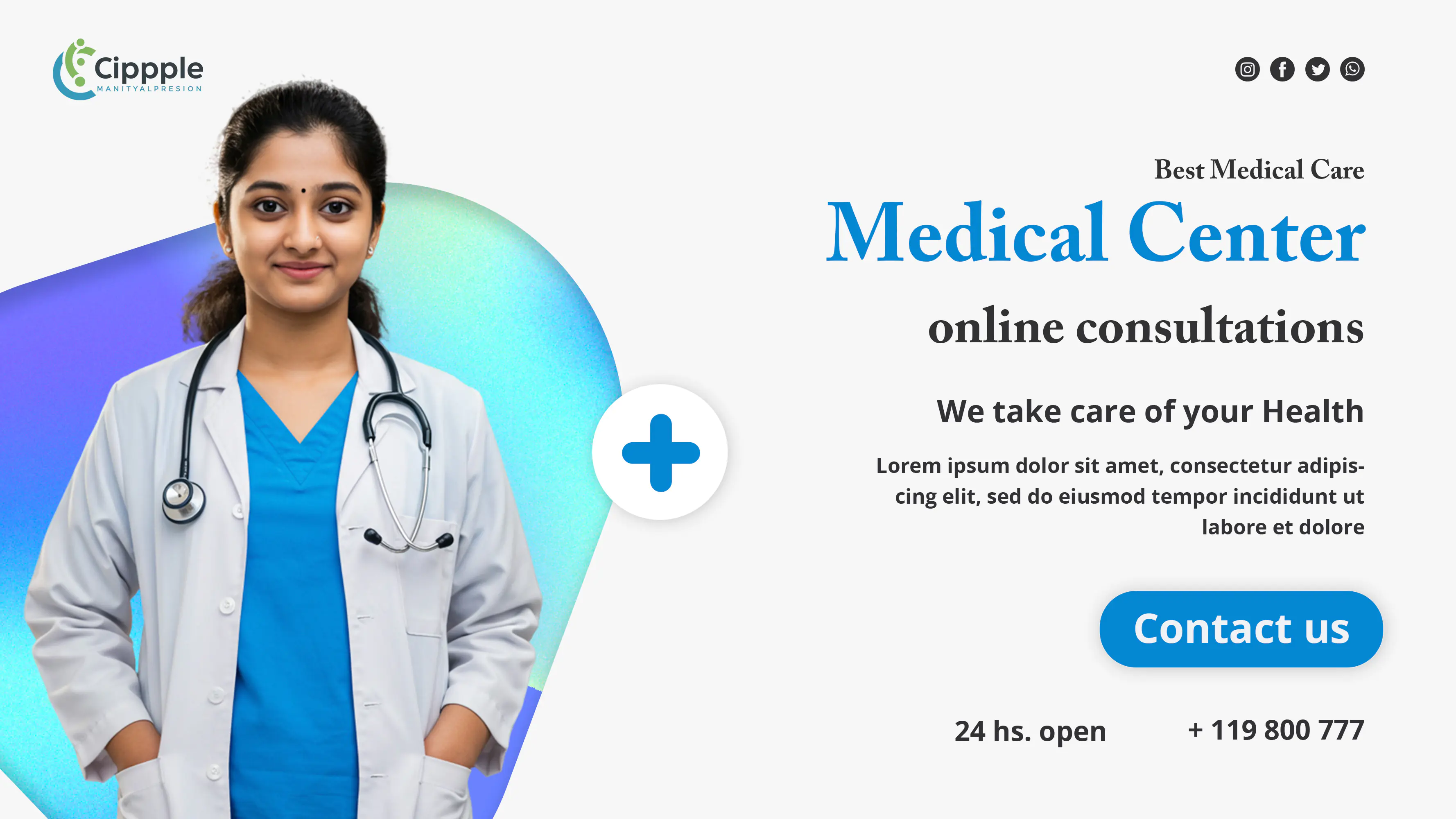 Online Medical Consultation Ad Template