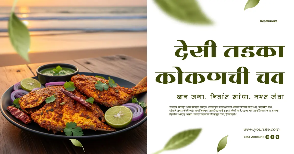 Marathi Fish Fry Restaurant Banner Template
