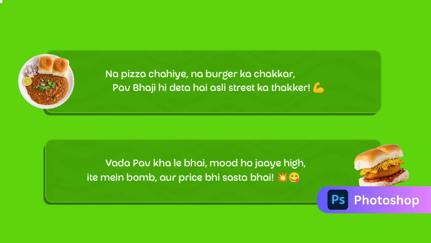 Pav Bhaji & Vada Pav Design for Menus and Promotions Template