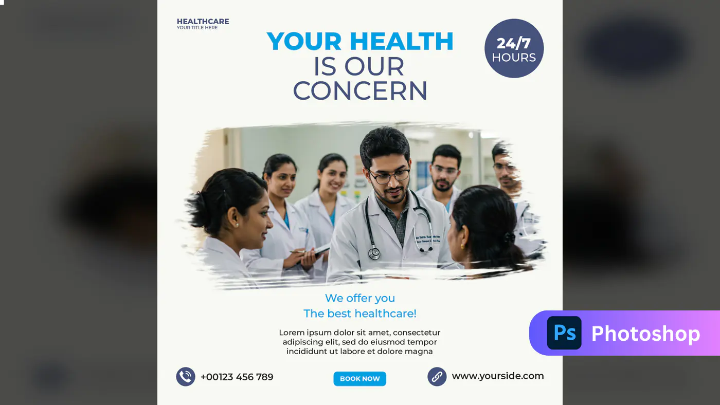 24/7 Healthcare Facility Promotion Template