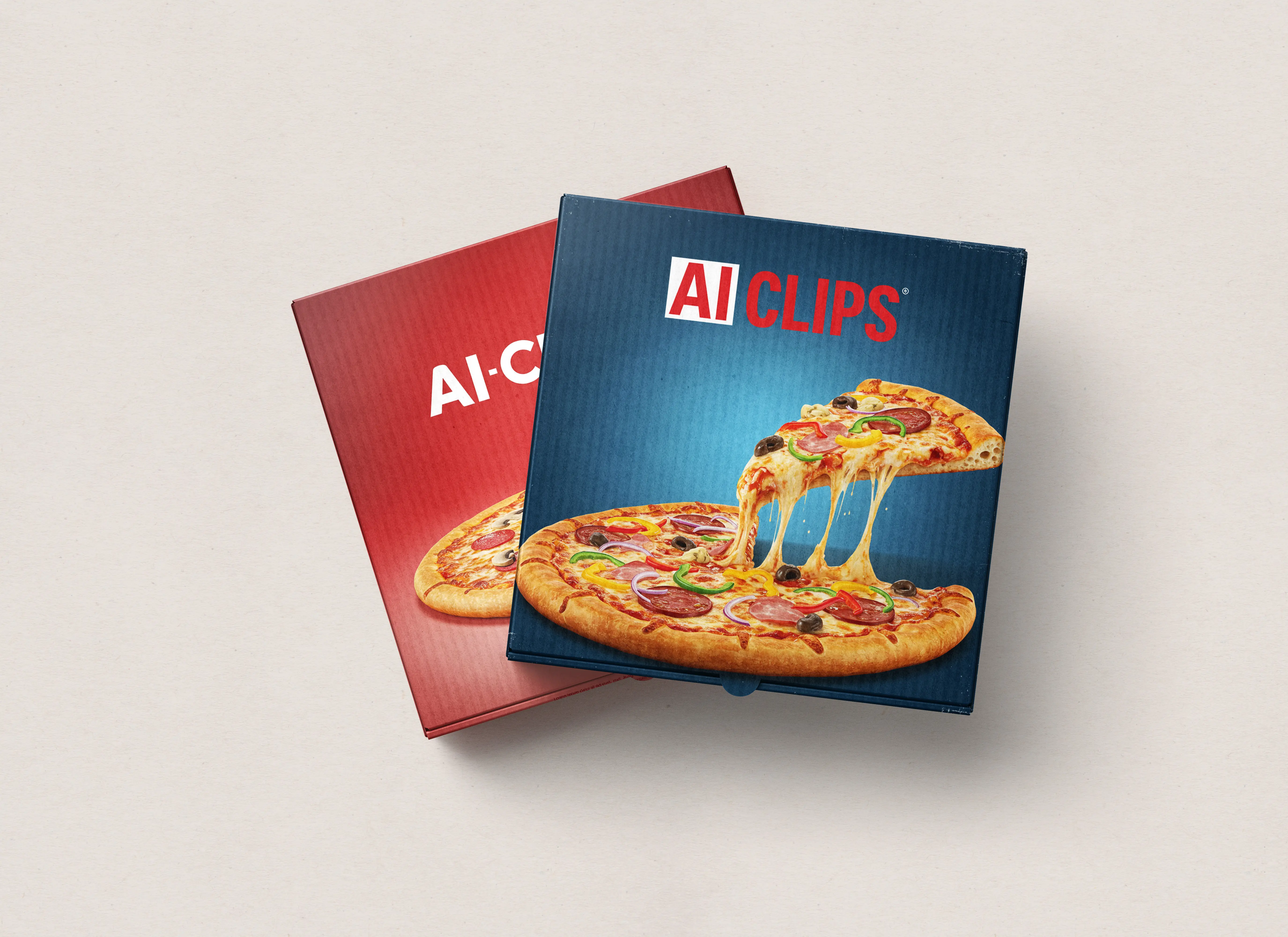Pizza Box Mockup with Vibrant Toppings